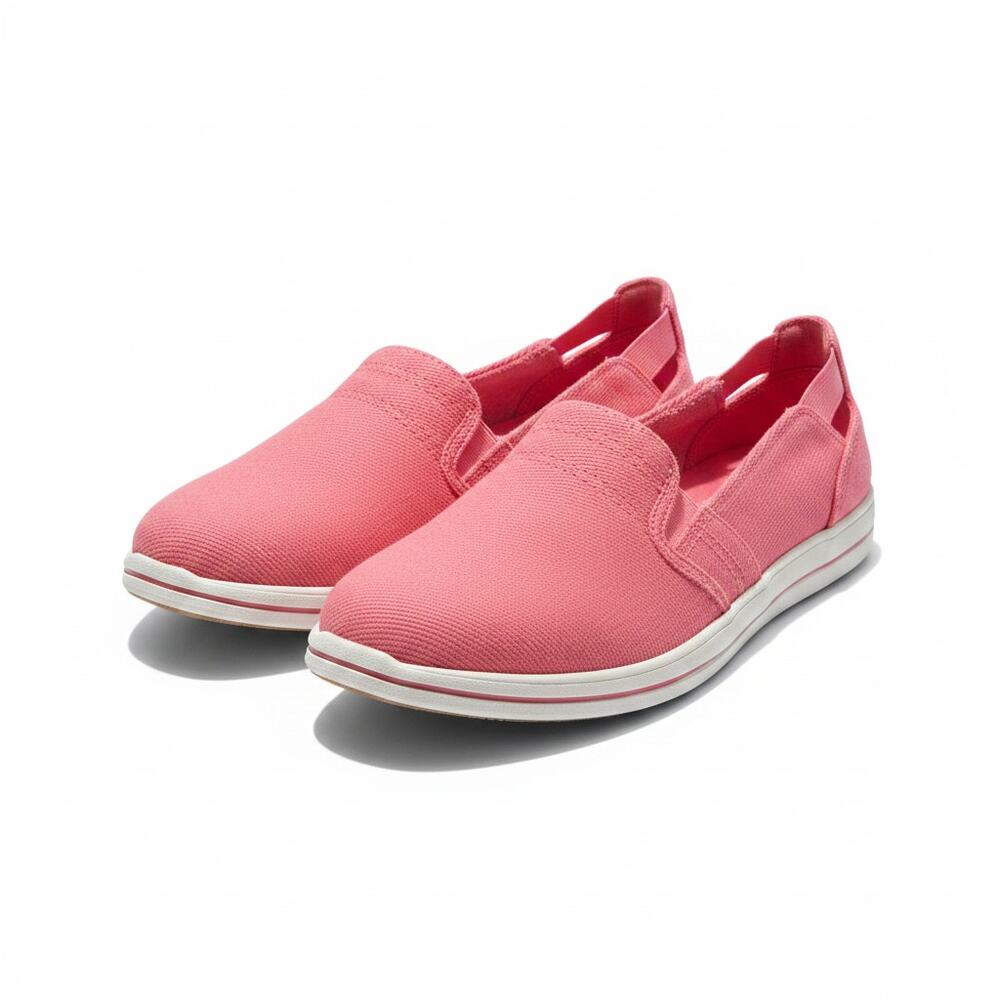 Women's Cloudsteppers Clarks Breeze Step Bright Coral Canvas Size 7
